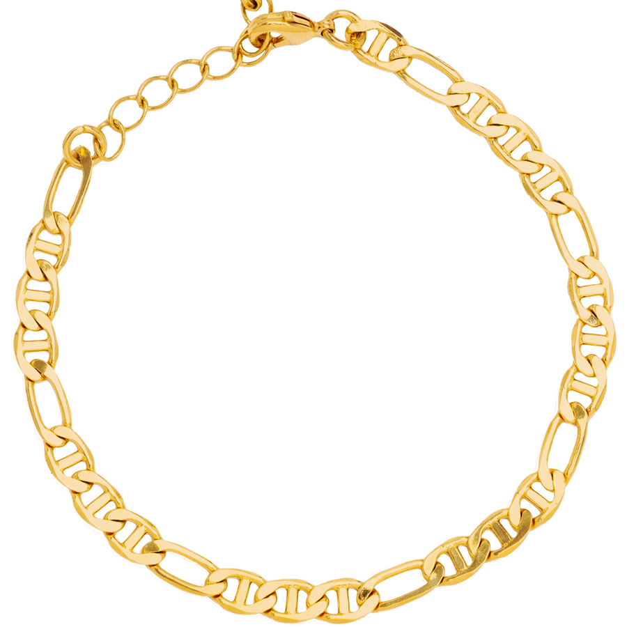 Pulsera Marine de eslabones dorada Lavani Jewels