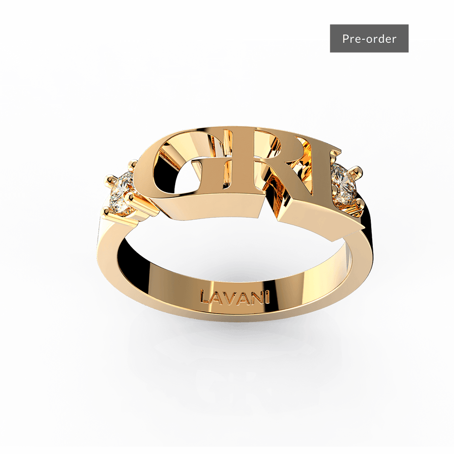 Boceto Anillo Girl dorado benefico para asociacion