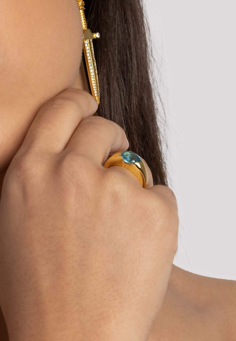 Anillo The Empress Aguamarina