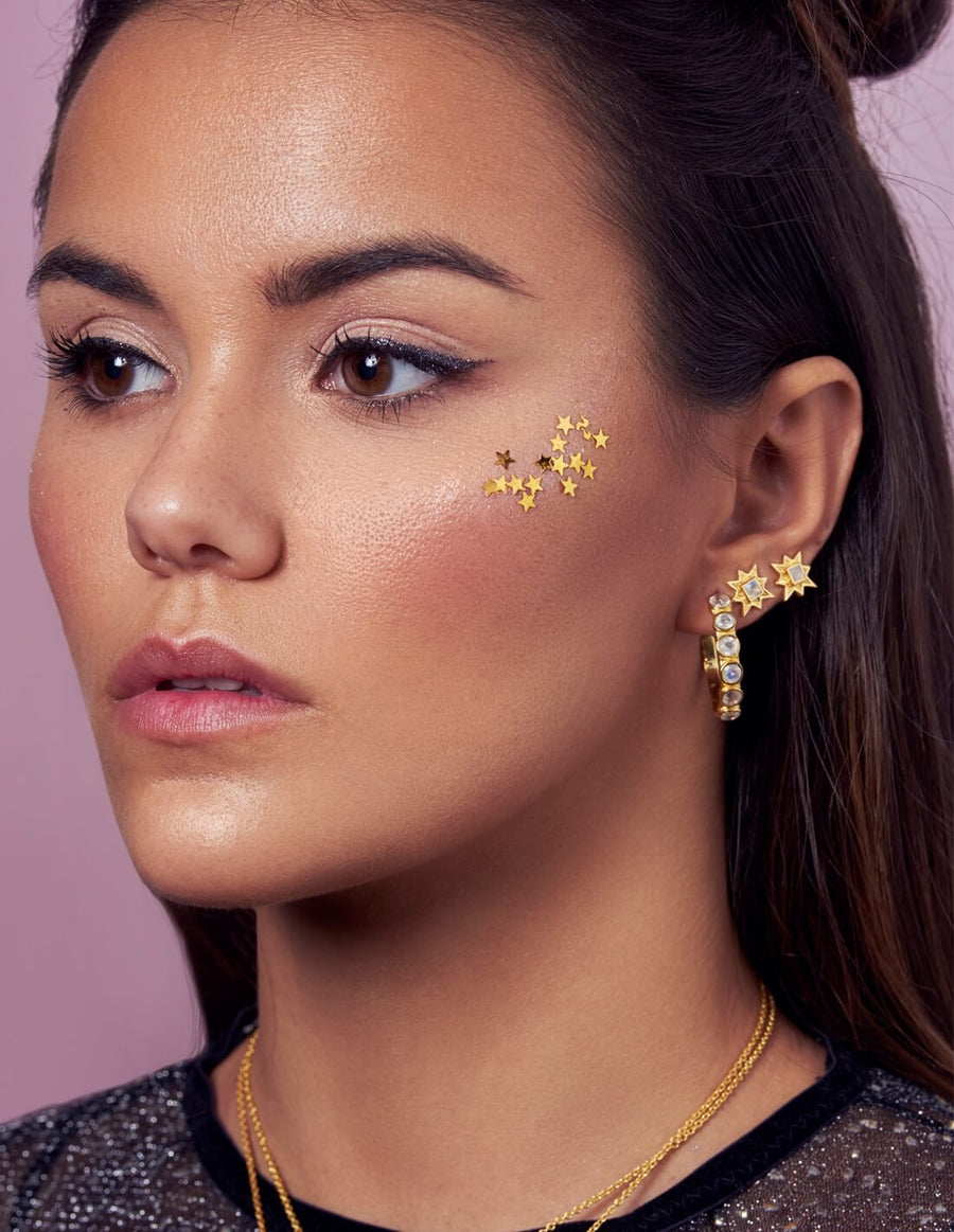 Boucles d'oreilles blanches Halley