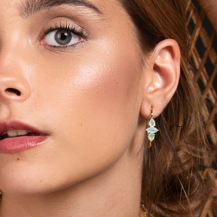 Aros Kasia Aguamarina - Lavani Jewels