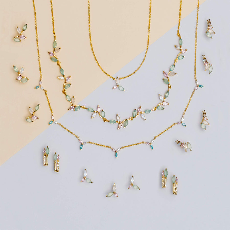 Foto de colección completa inspirada en hojas de flor de loto
