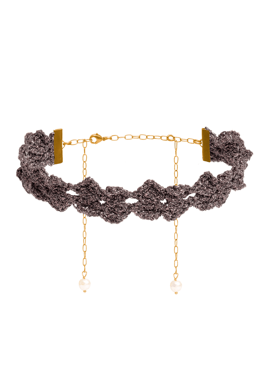 Choker Clover Gertrudis Gris