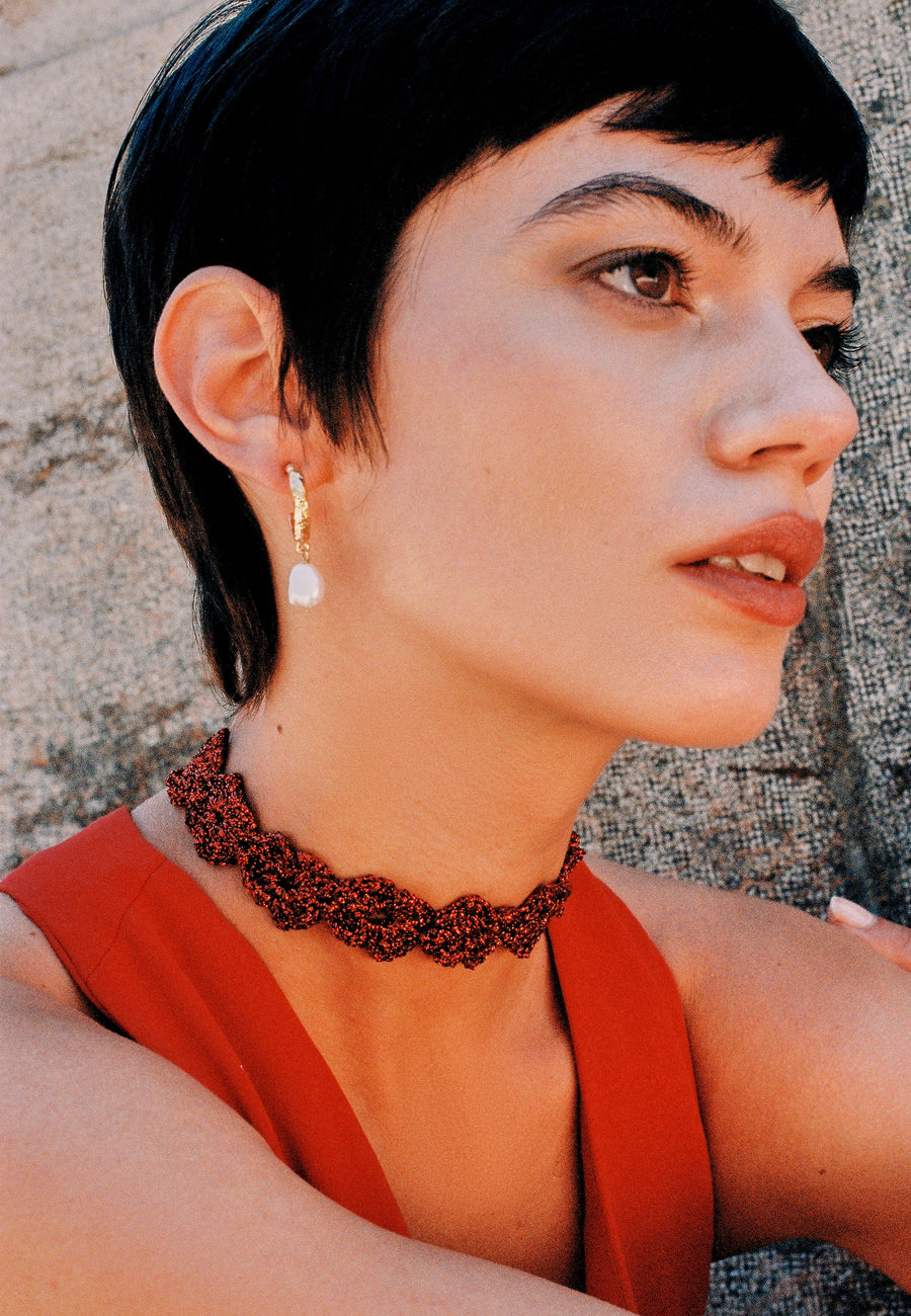 Choker Clover Gertrudis Rojo