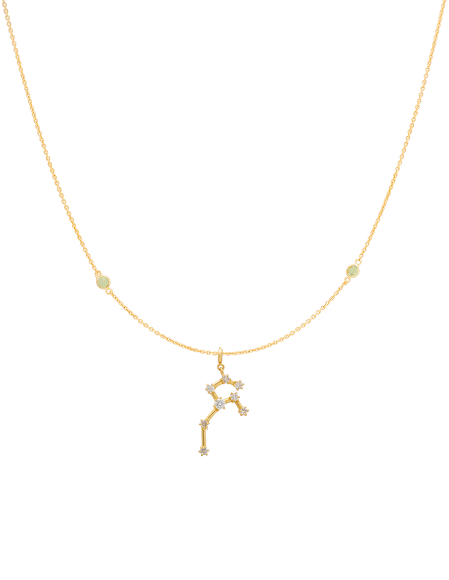 Collar Zodiaco Leo dorado con un charm especial de horoscopo