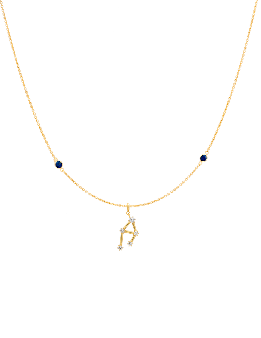 Colgante Zodiaco Libra con signo dorado intercambiable