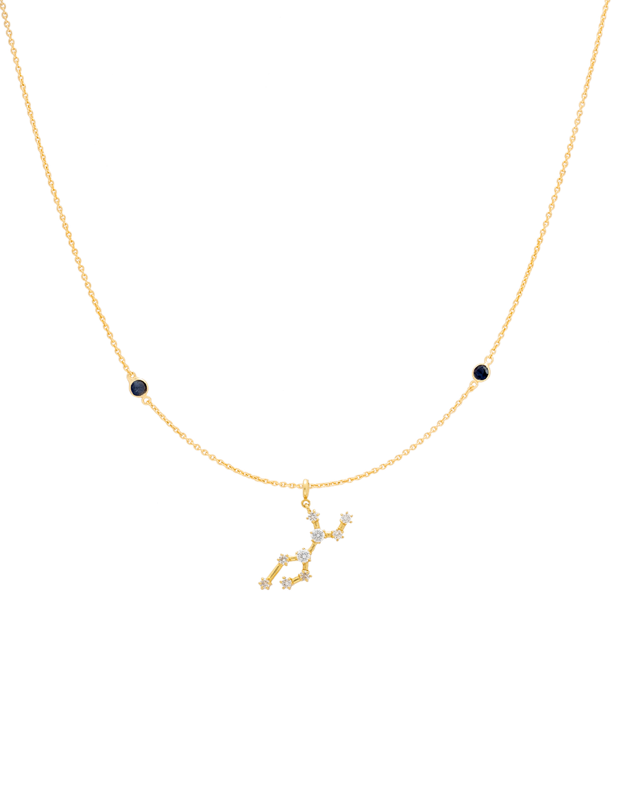 Collar Zodiaco Virgo dorado con un charm especial de horoscopo