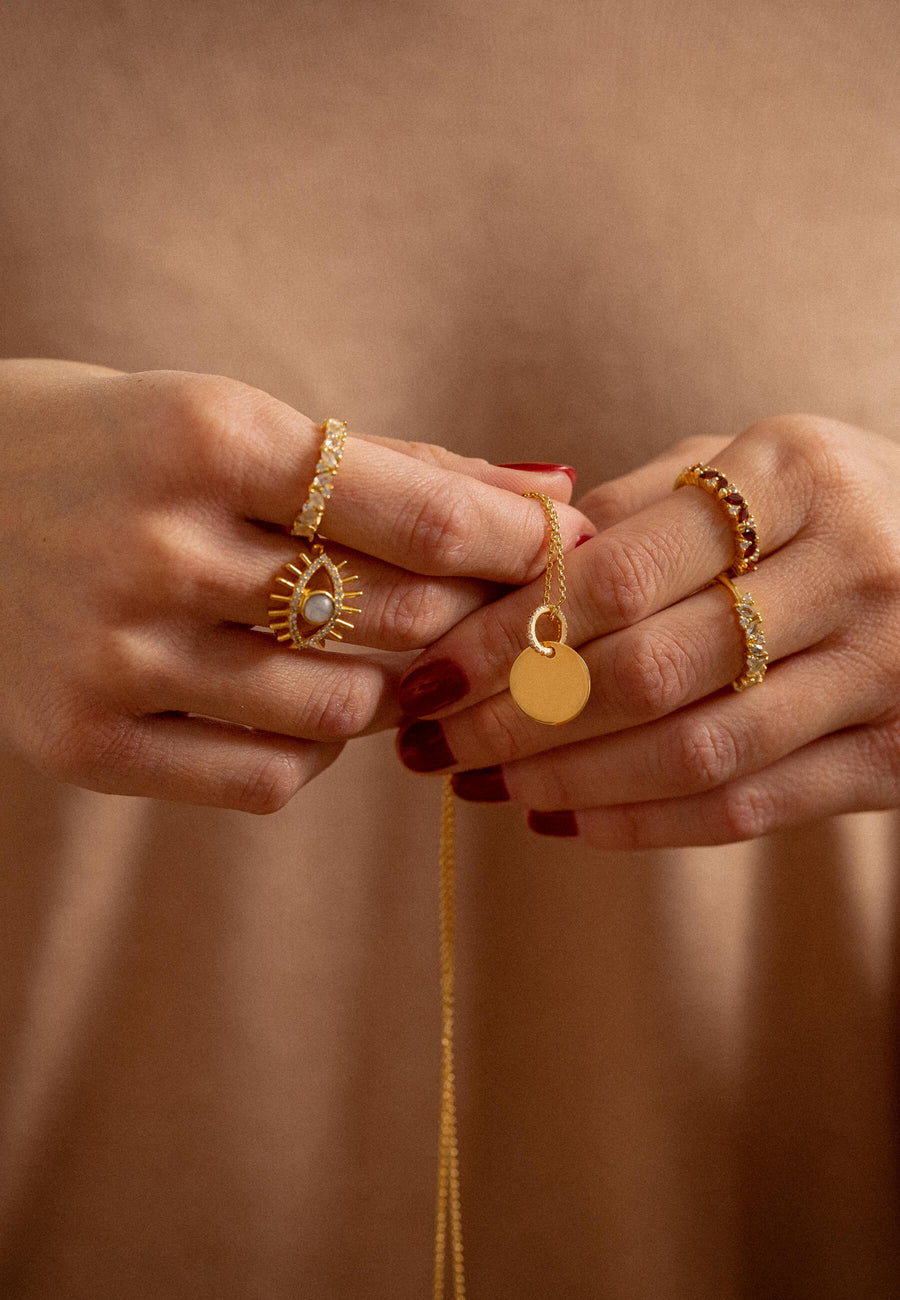 collar de oro grabable