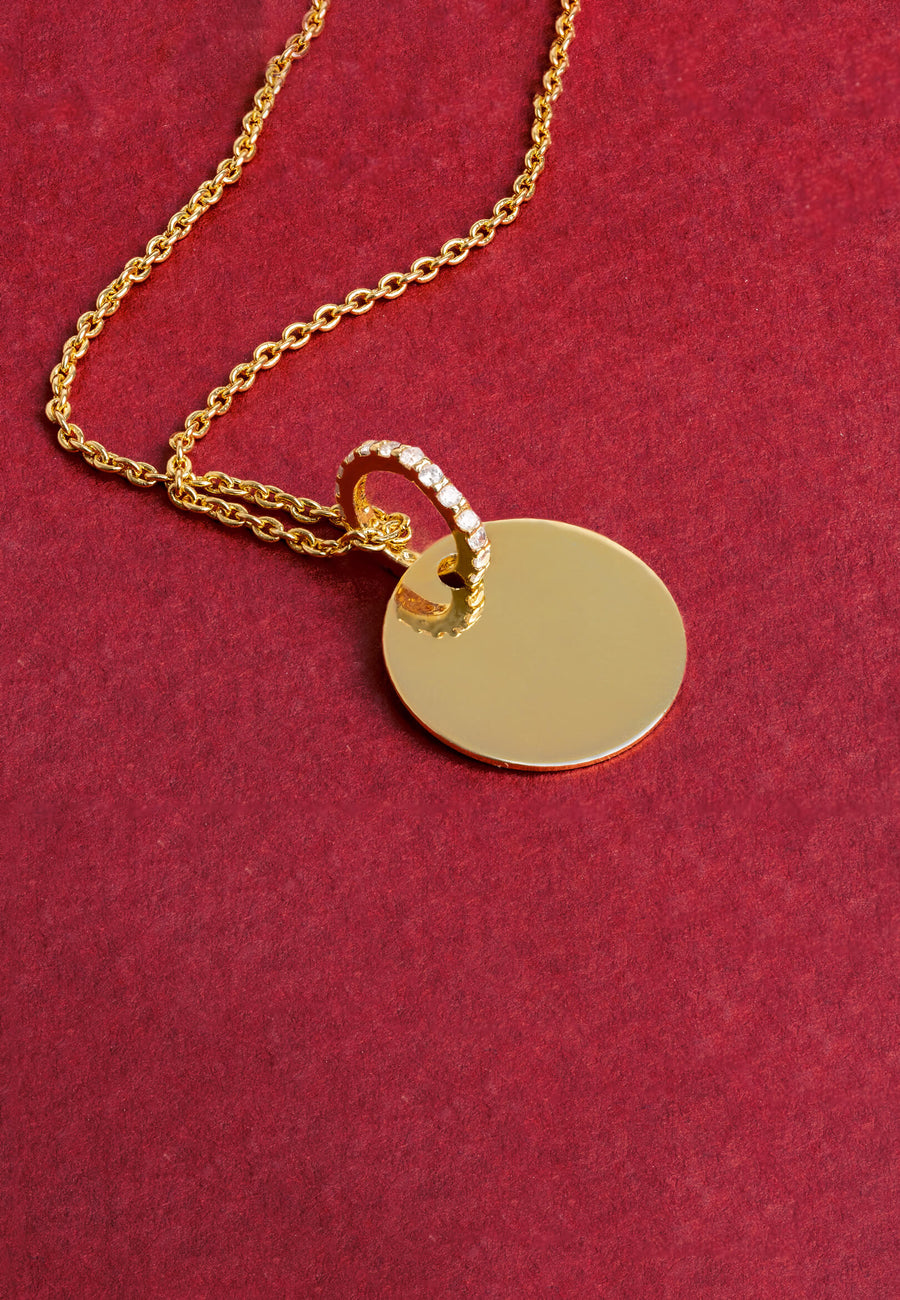 collar grabable redondo con circonitas
