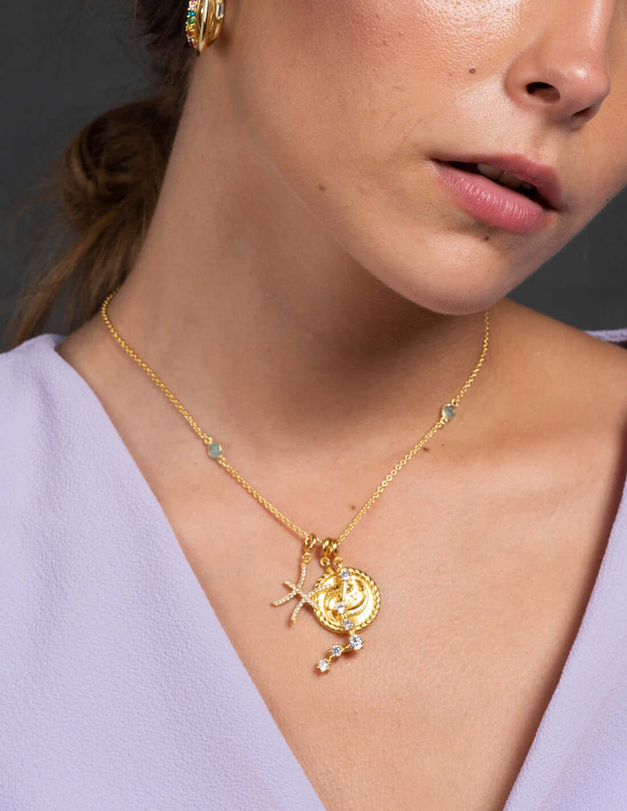 Triple Zodiac Pisces Necklace