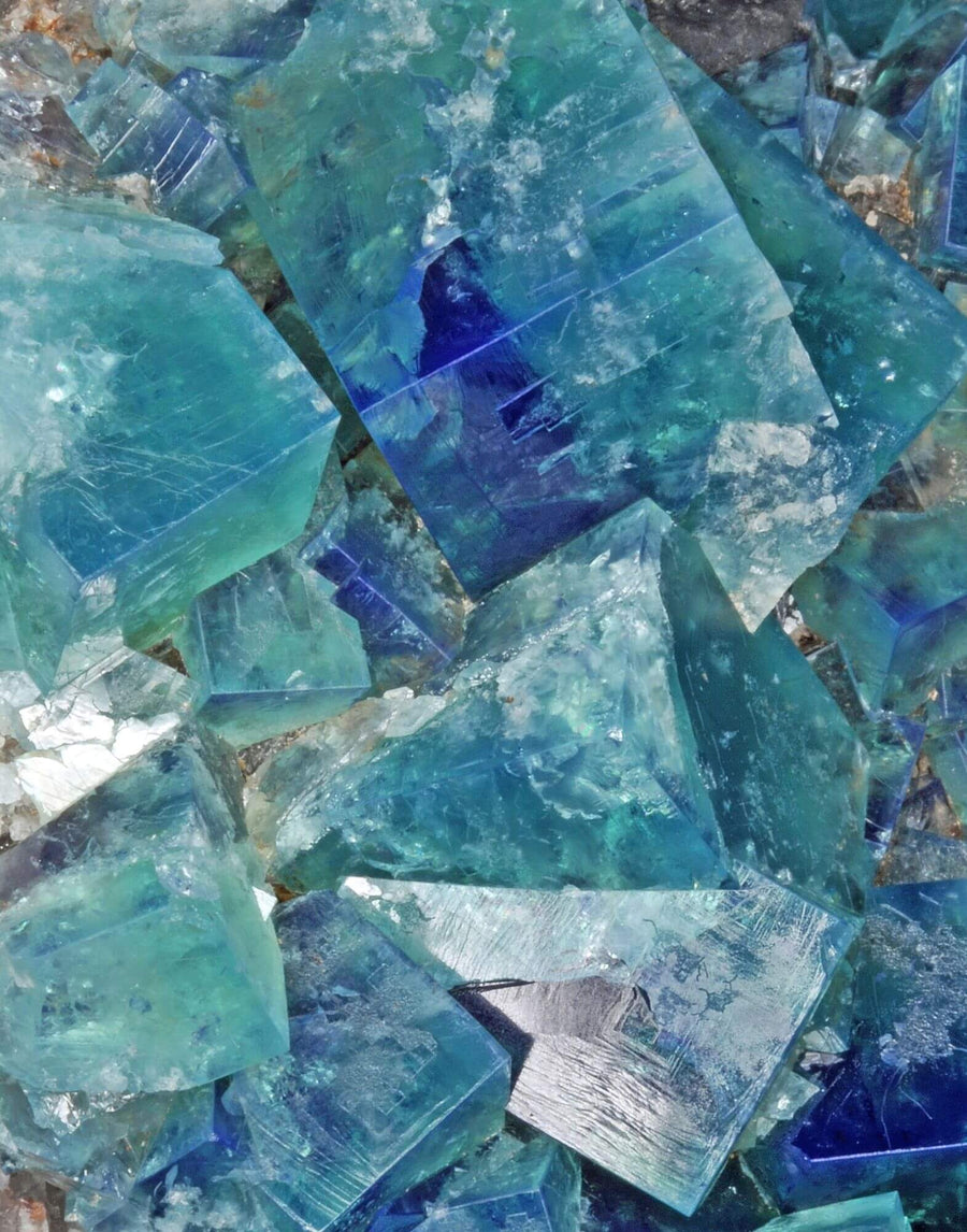 Textura de la piedra fluorita del collar fluorita