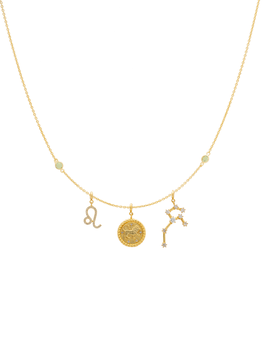 Collar Triple Zodiaco Leo con charms intercambiables