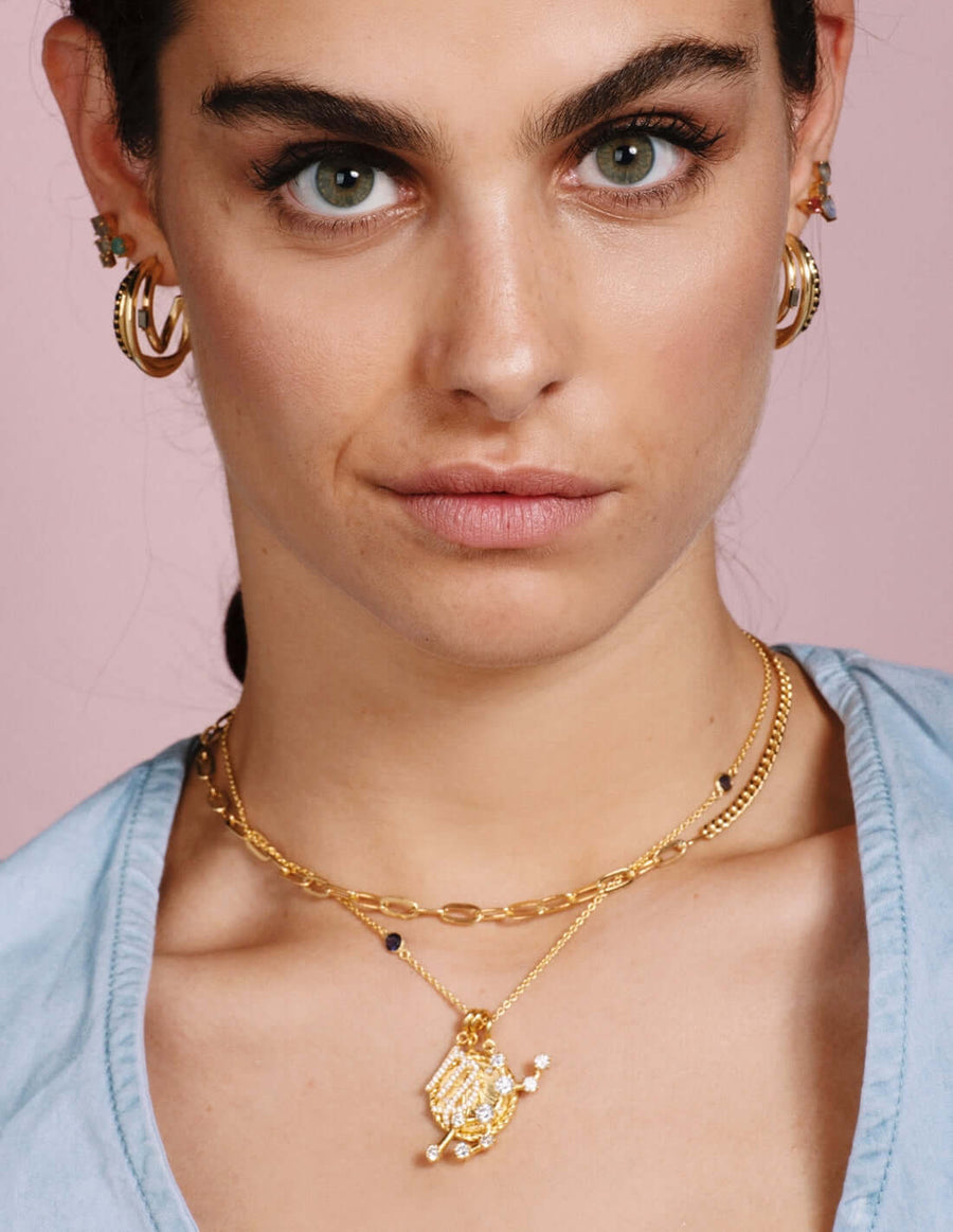 Maagd drievoudige dierenriem ketting