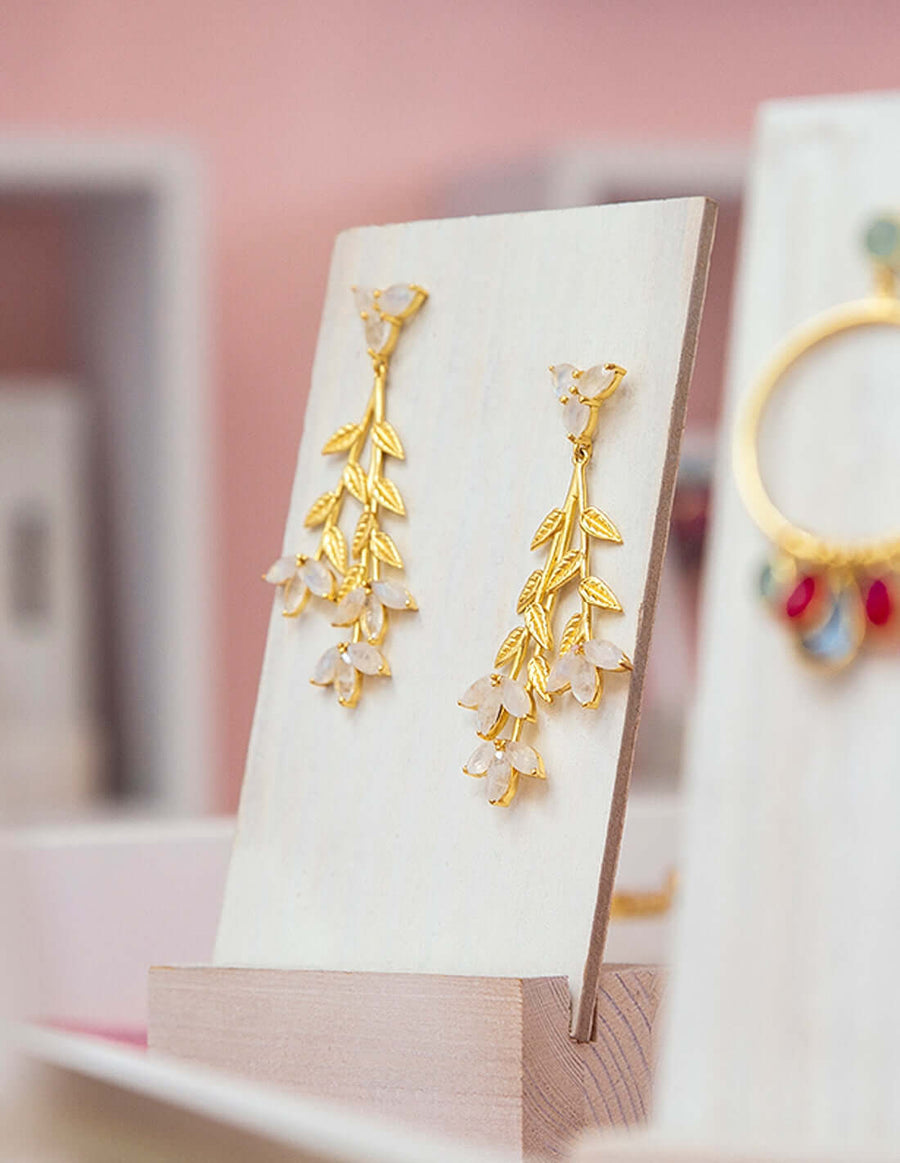 Pendientes Blume Blanco