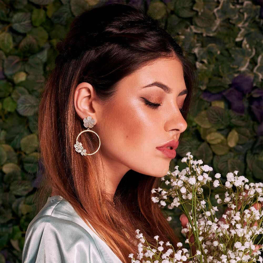 pendientes tipo aro para invitada