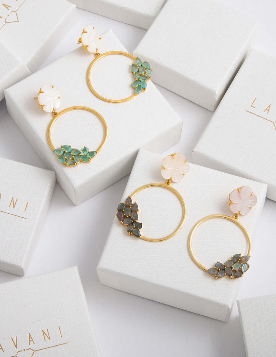 pendientes de aro invitada de Lavani Jewels