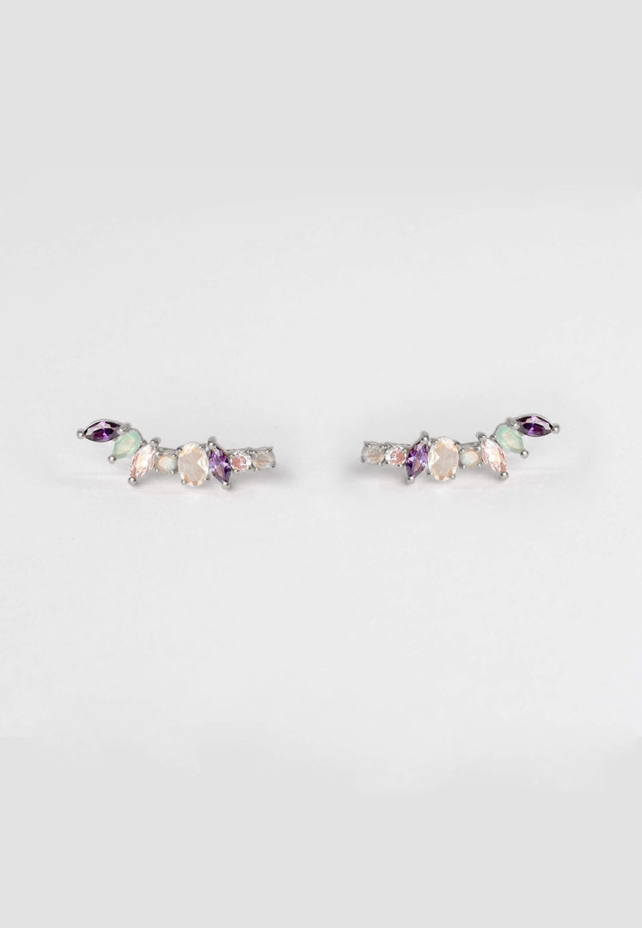 pendientes climber trepadores en plata