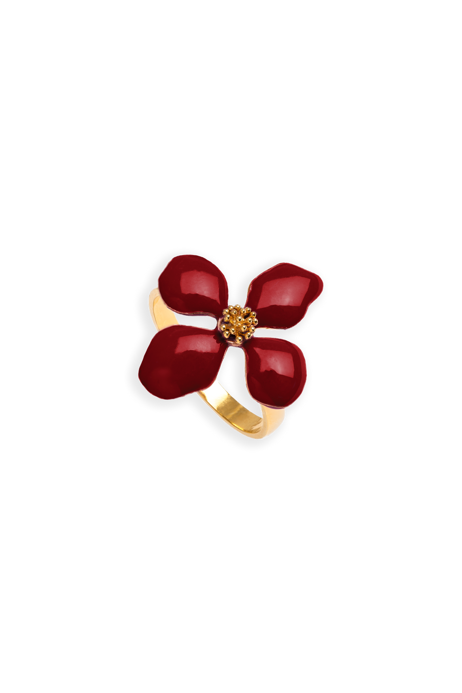 Anillo Cassia Flor Granate