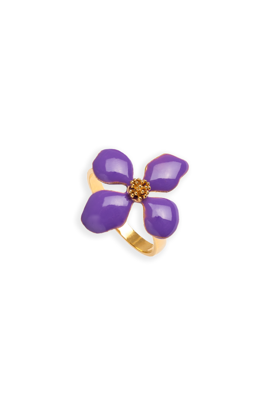 Anillo Flor Lila Cassia