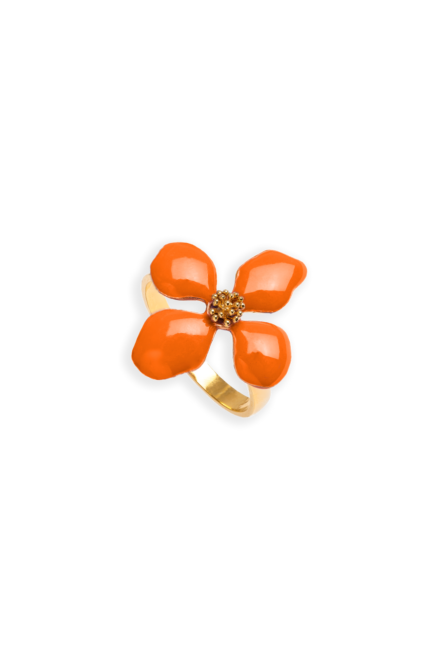 Anillo de Flor Naranja Cassia
