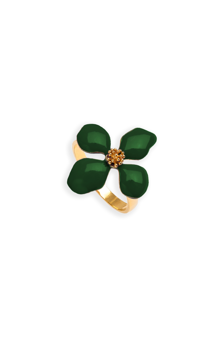 Anillo Flor Verde Cassia