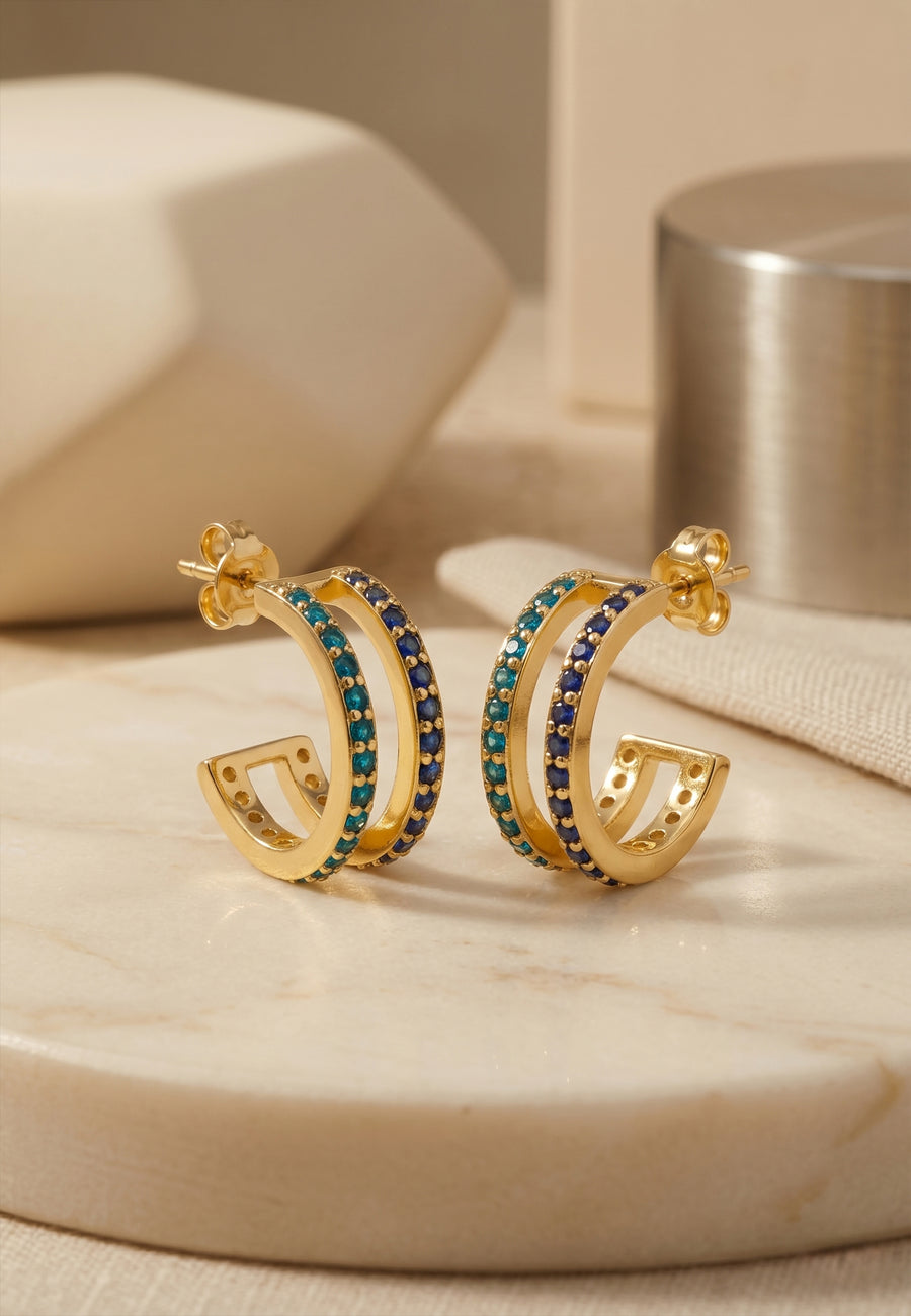 Alisa Blue Hoops