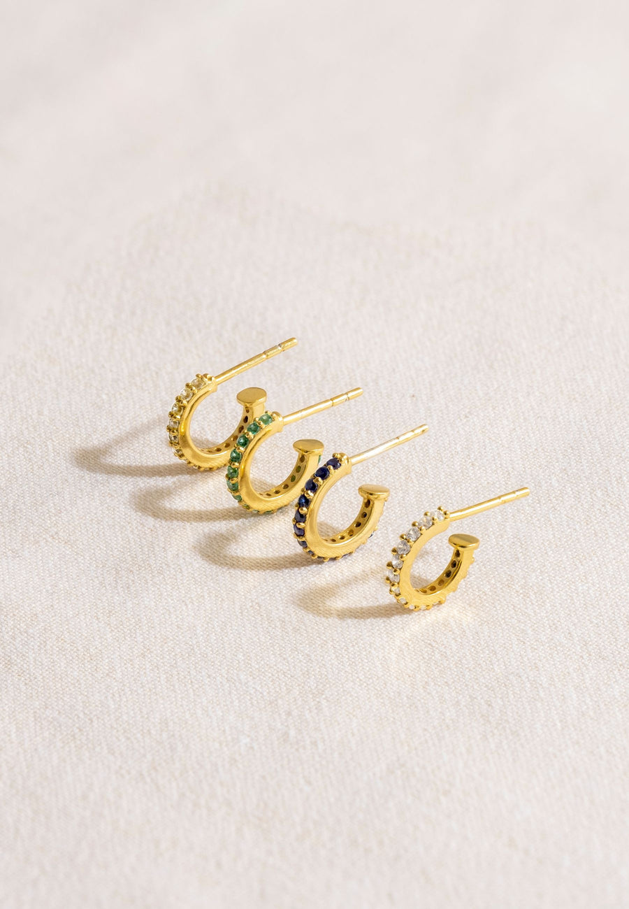 Eclectic Shine Small Hoops Yellow
