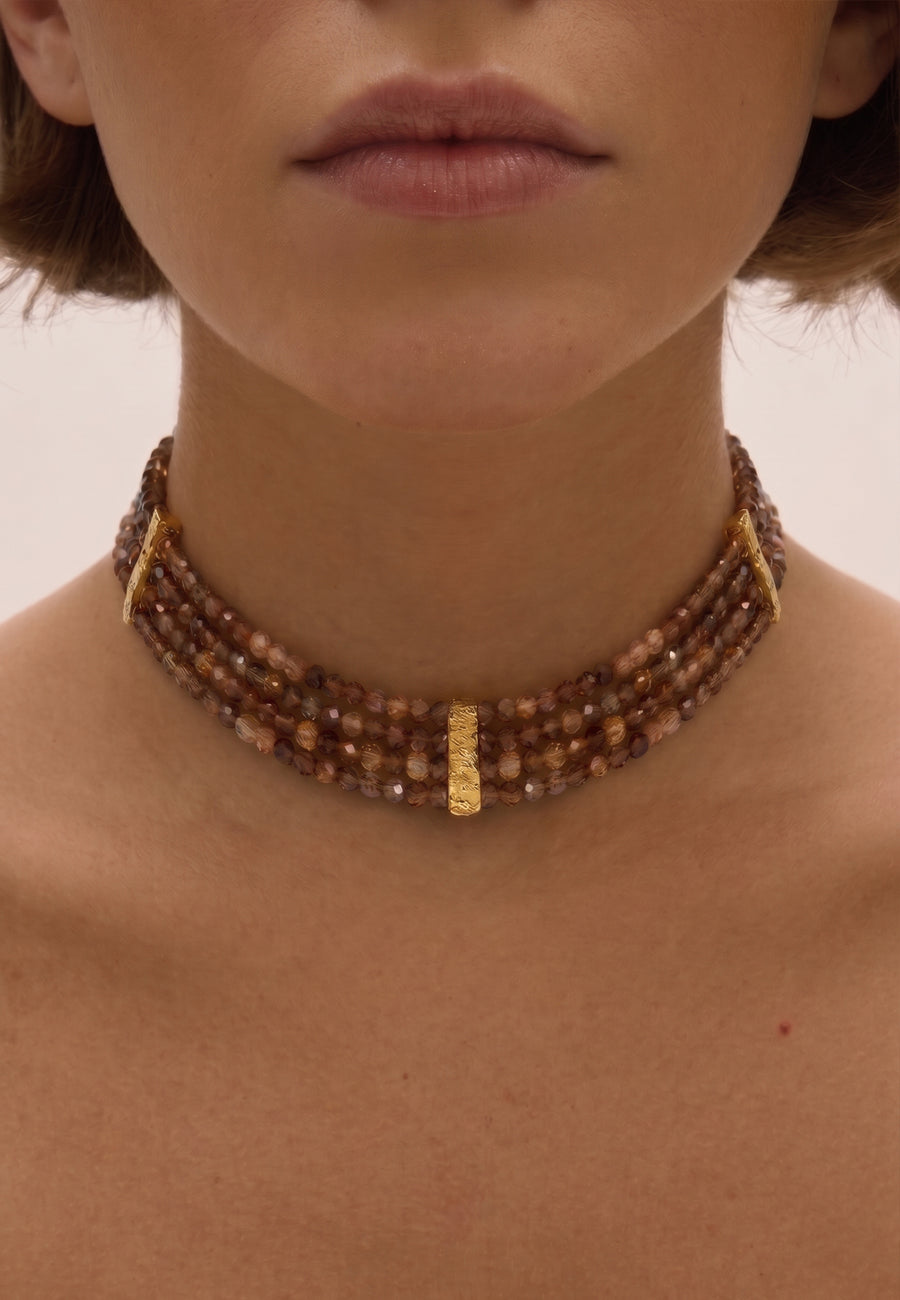 Choker Liliana Ágata Marrón