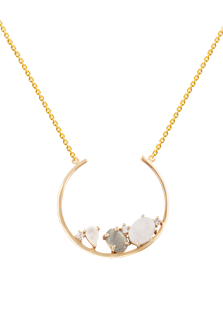 Colgante Perseida Blanco Gris - Lavani Jewels