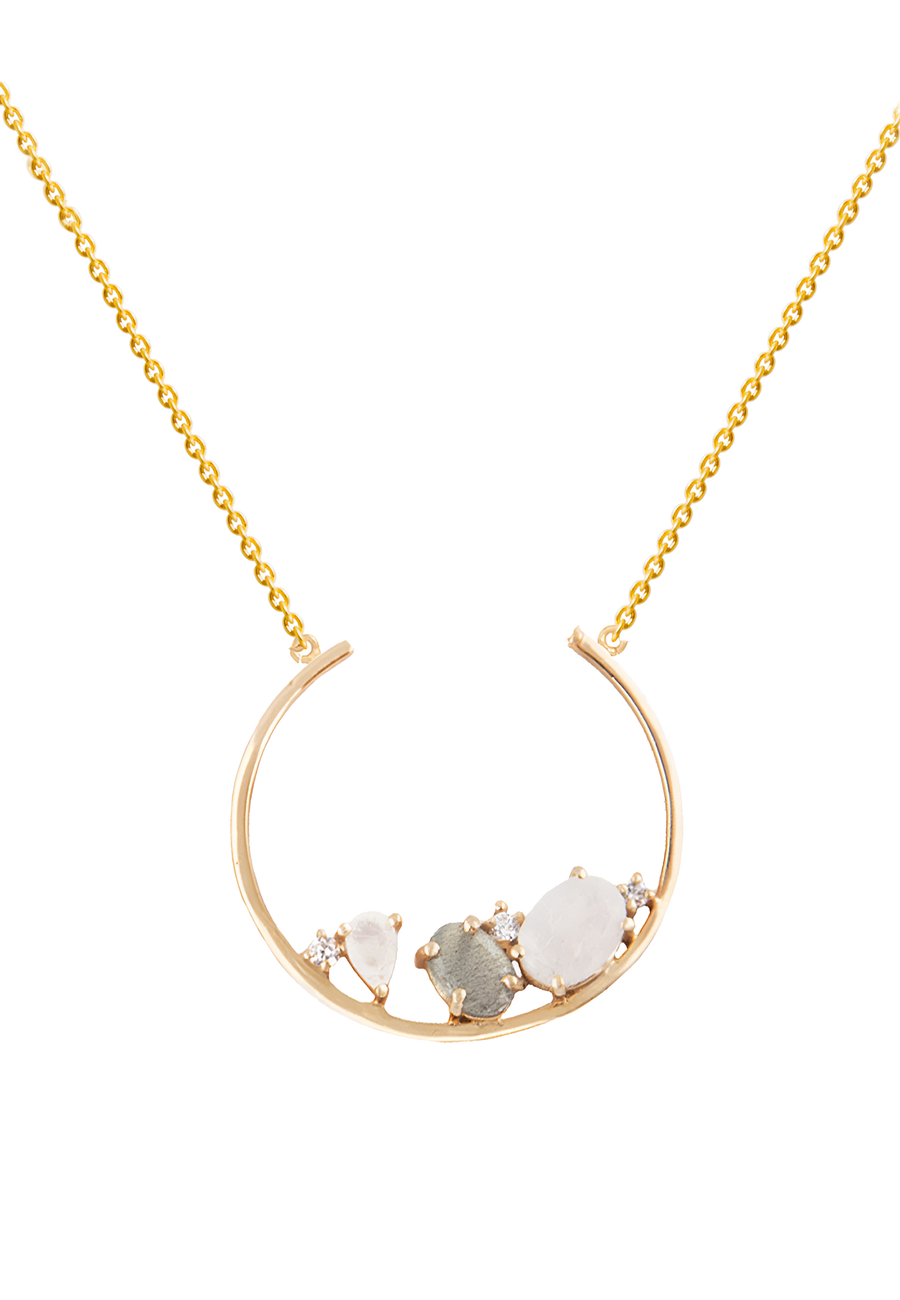 Colgante Perseida Blanco Gris - Lavani Jewels