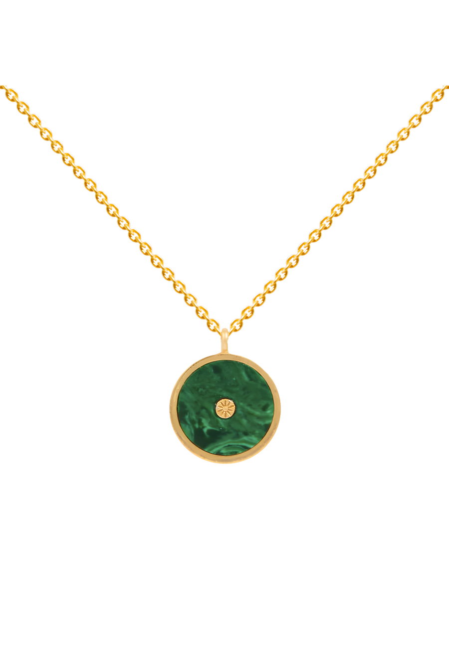 Colgante con piedra malaquita verde de Lavani Jewels