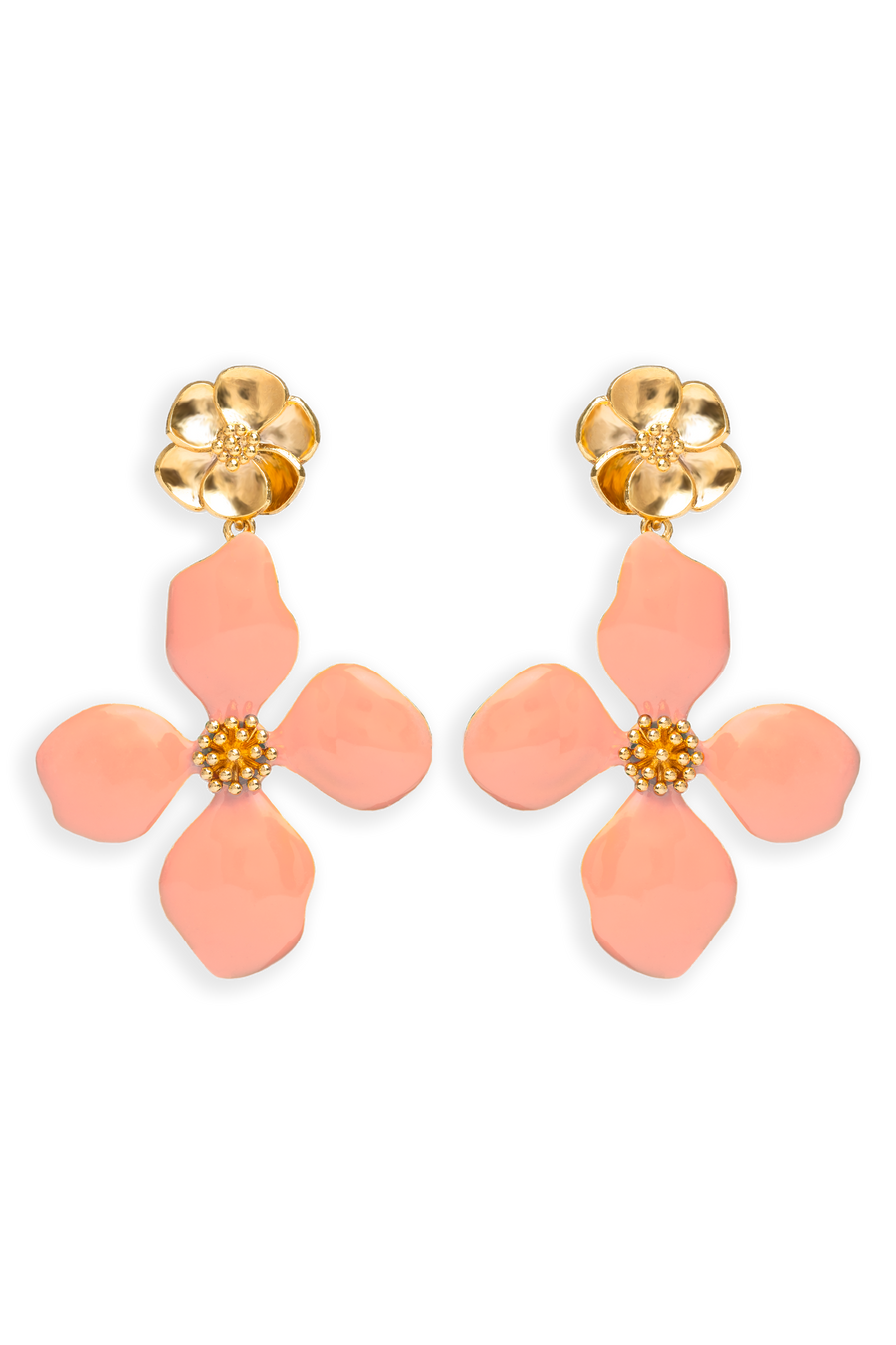 Pendientes Rosas Cassia en forma de flor