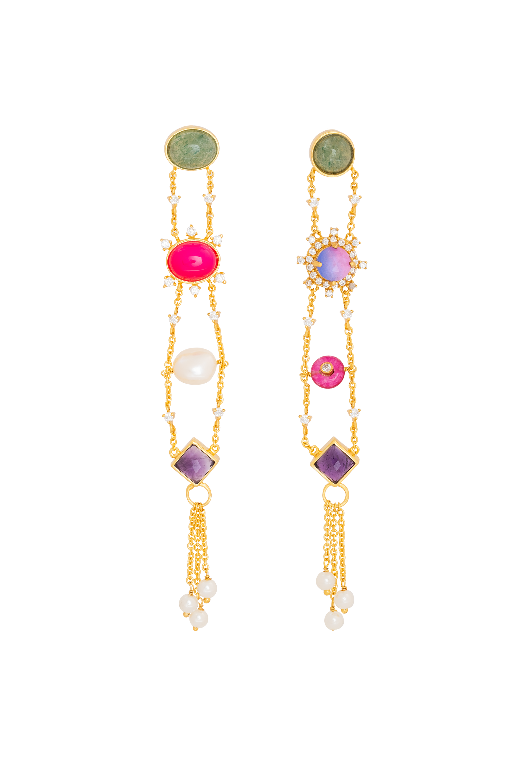 Pendientes De Cuentas Italianas Vintage Fiorato Para Tarta De Boda, Cristal De Murano Transparente De 14 Mm, Hechos A Mano, Con Cristales De Swarovski. - España