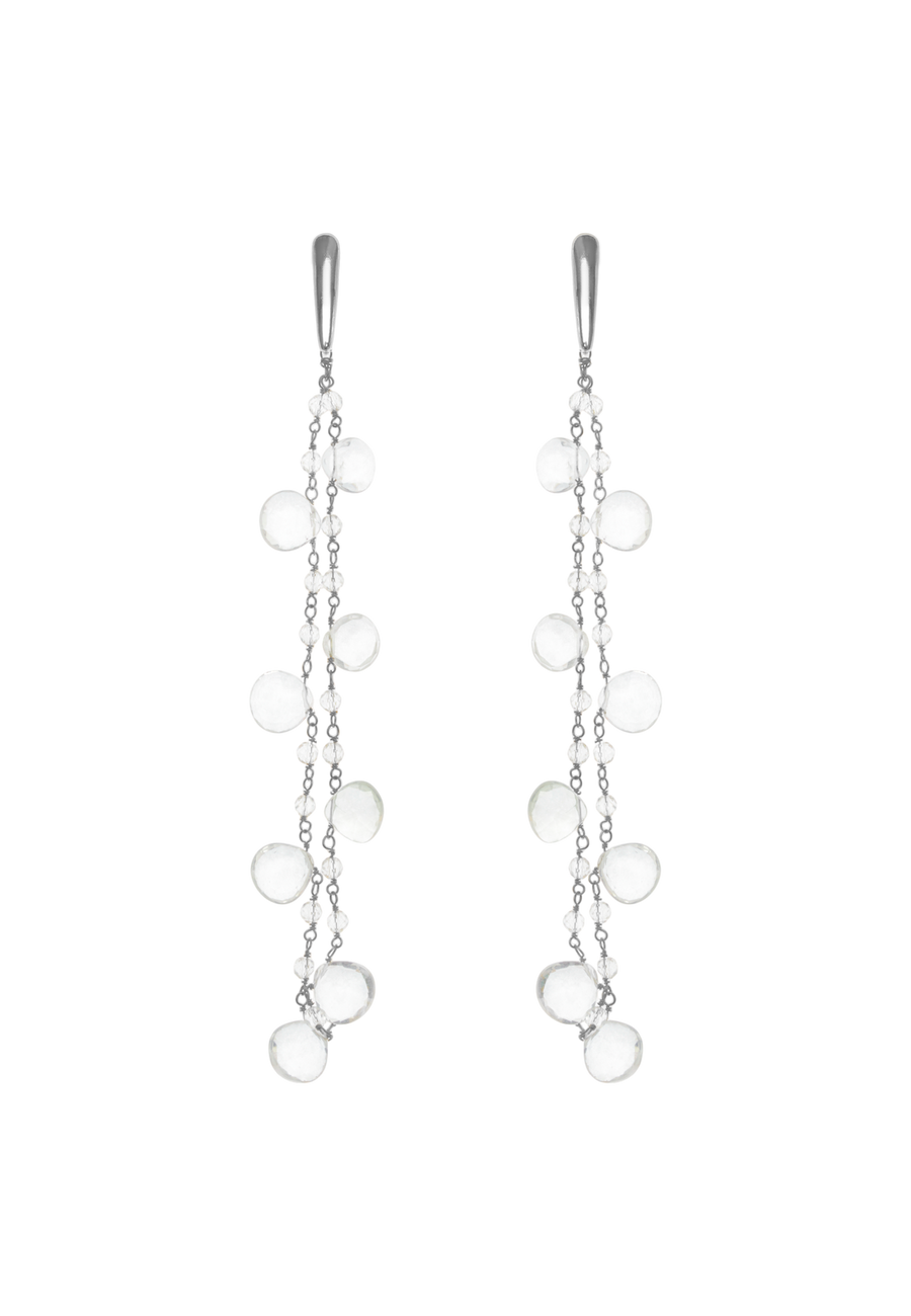 Pendientes Helene Cristales Plata