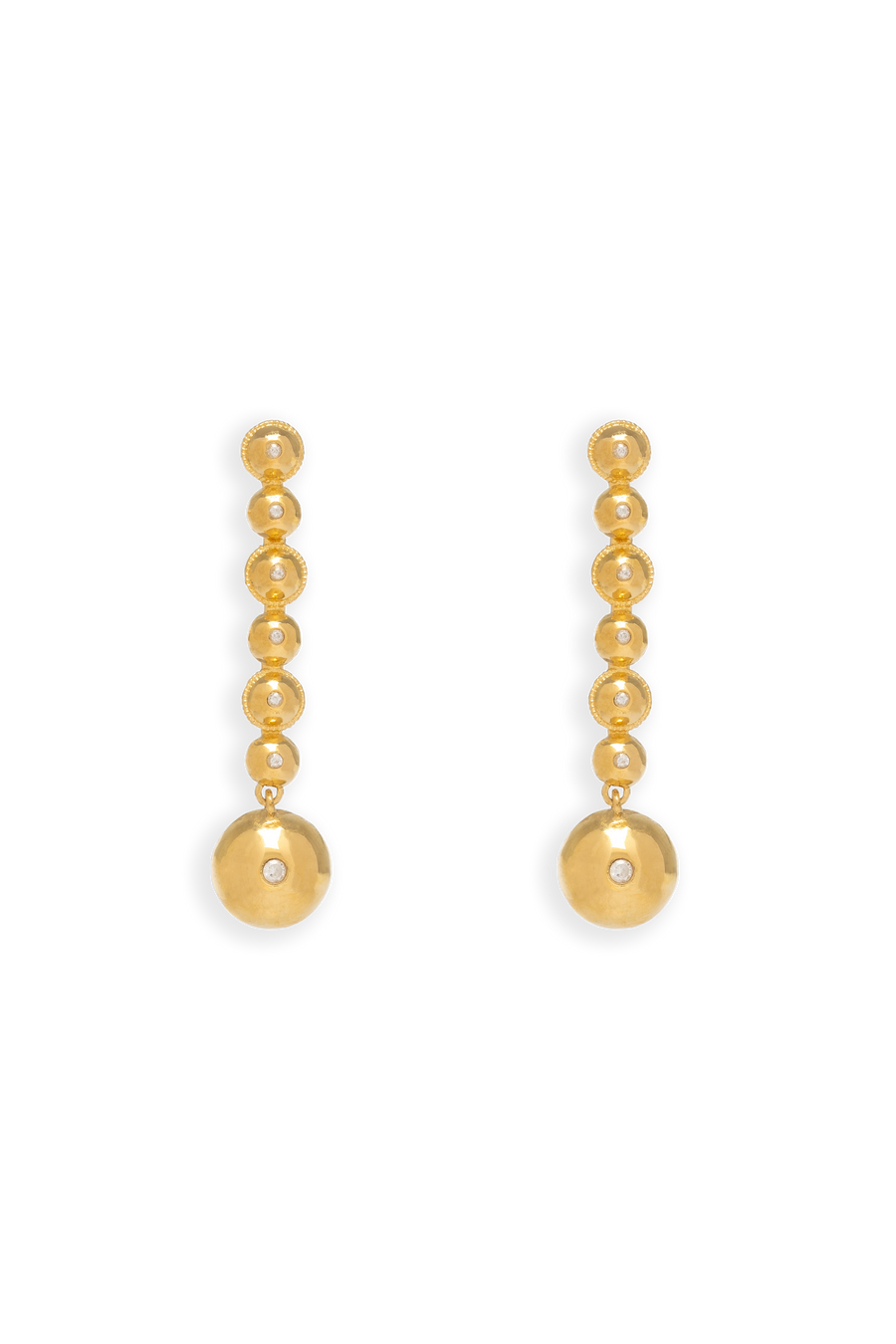 Pendientes Hibiscus largos en Dorado