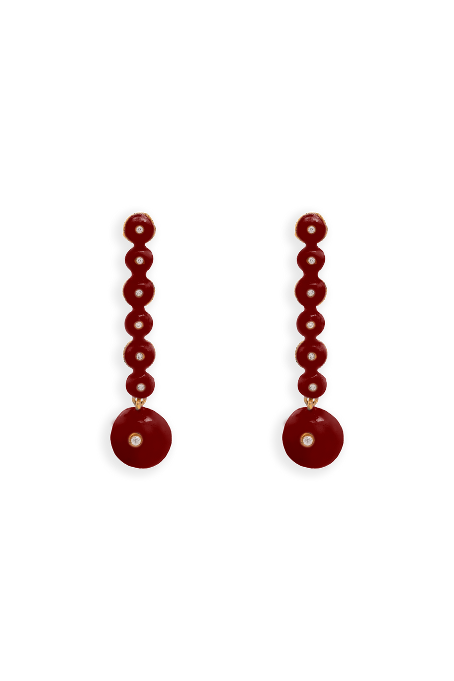 Pendientes Granate Hibiscus