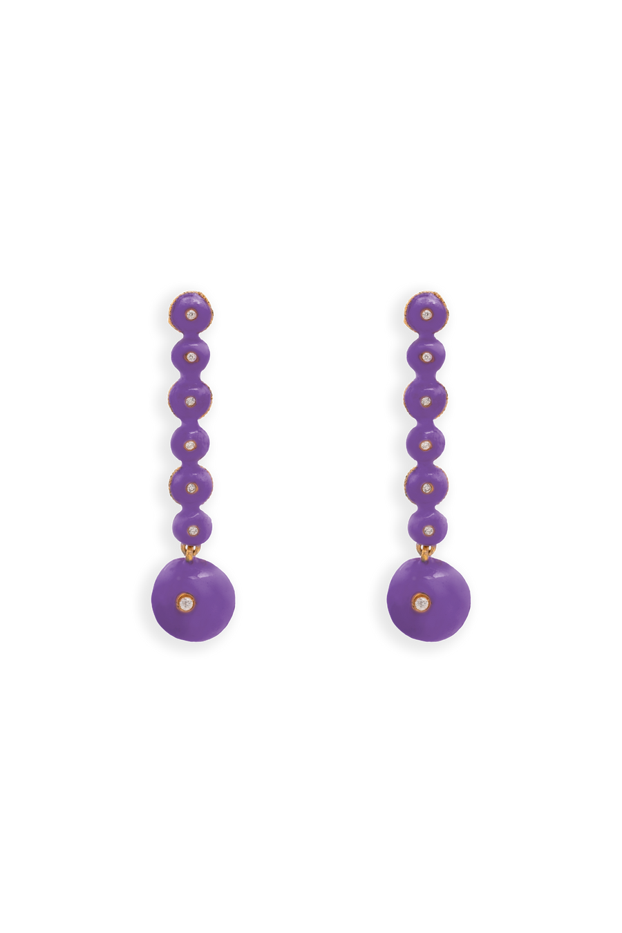 Pendientes Hibiscus en color Lila