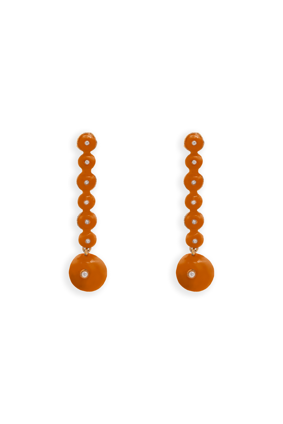 Pendientes Hibiscus Naranjas de Dolores Promesas