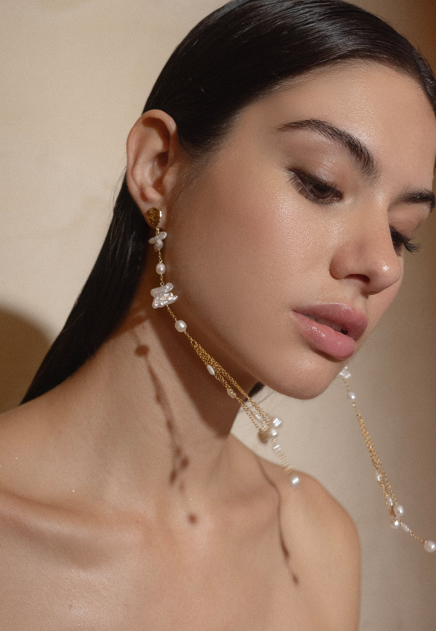 pendientes de perlas colgantes