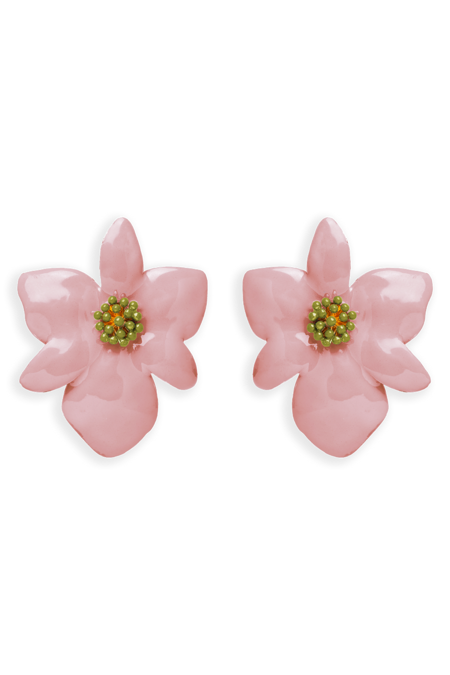 Pendientes Rosas en forma de Orquídea