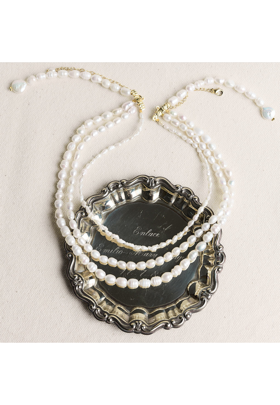 Collier Triple Perles Cyra