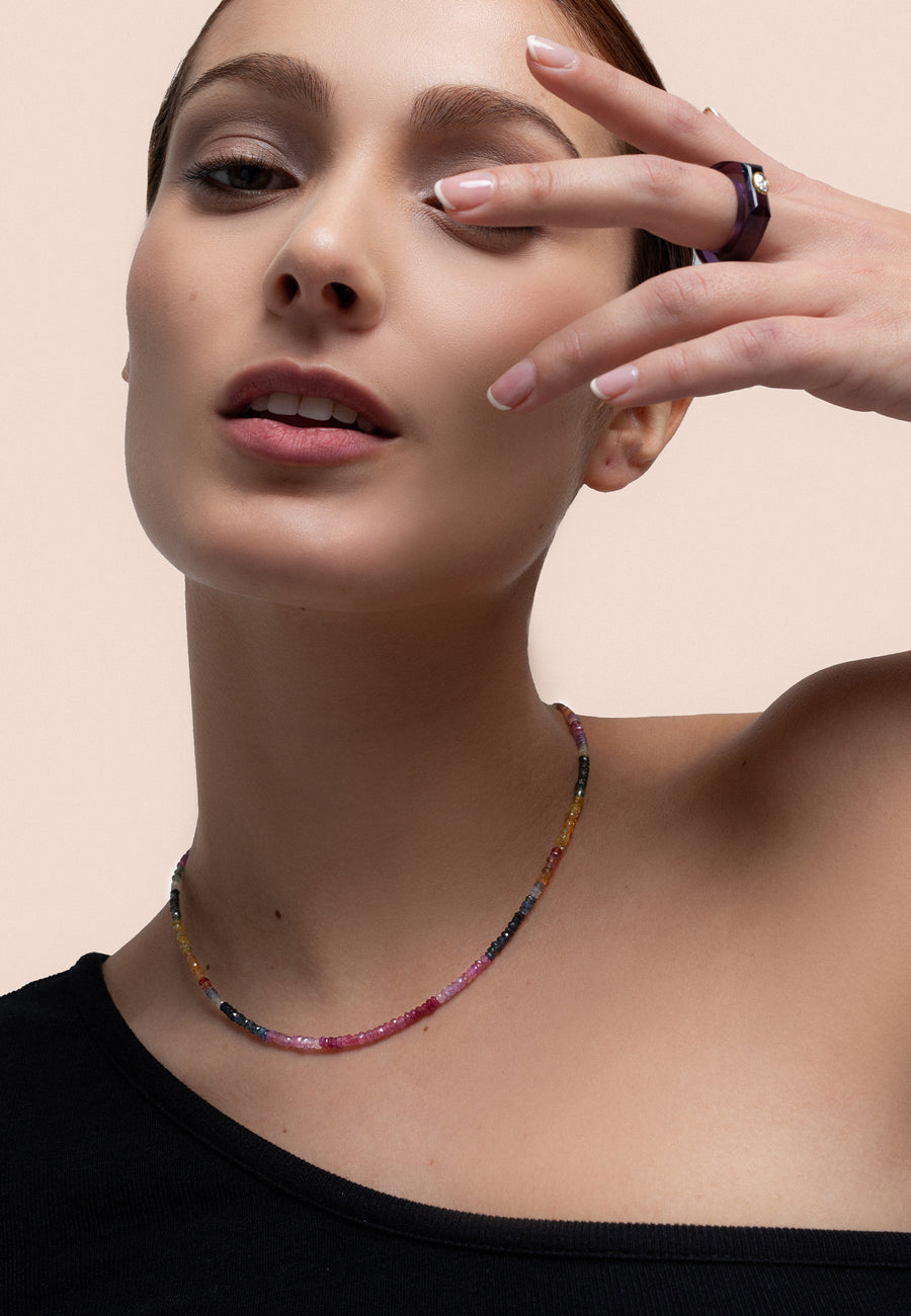 Collier de saphirs multicolores Olivenza
