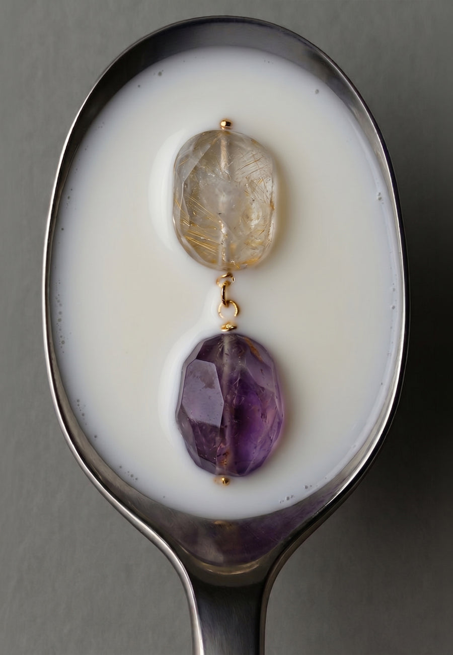 Boucles d'oreilles Elva violettes