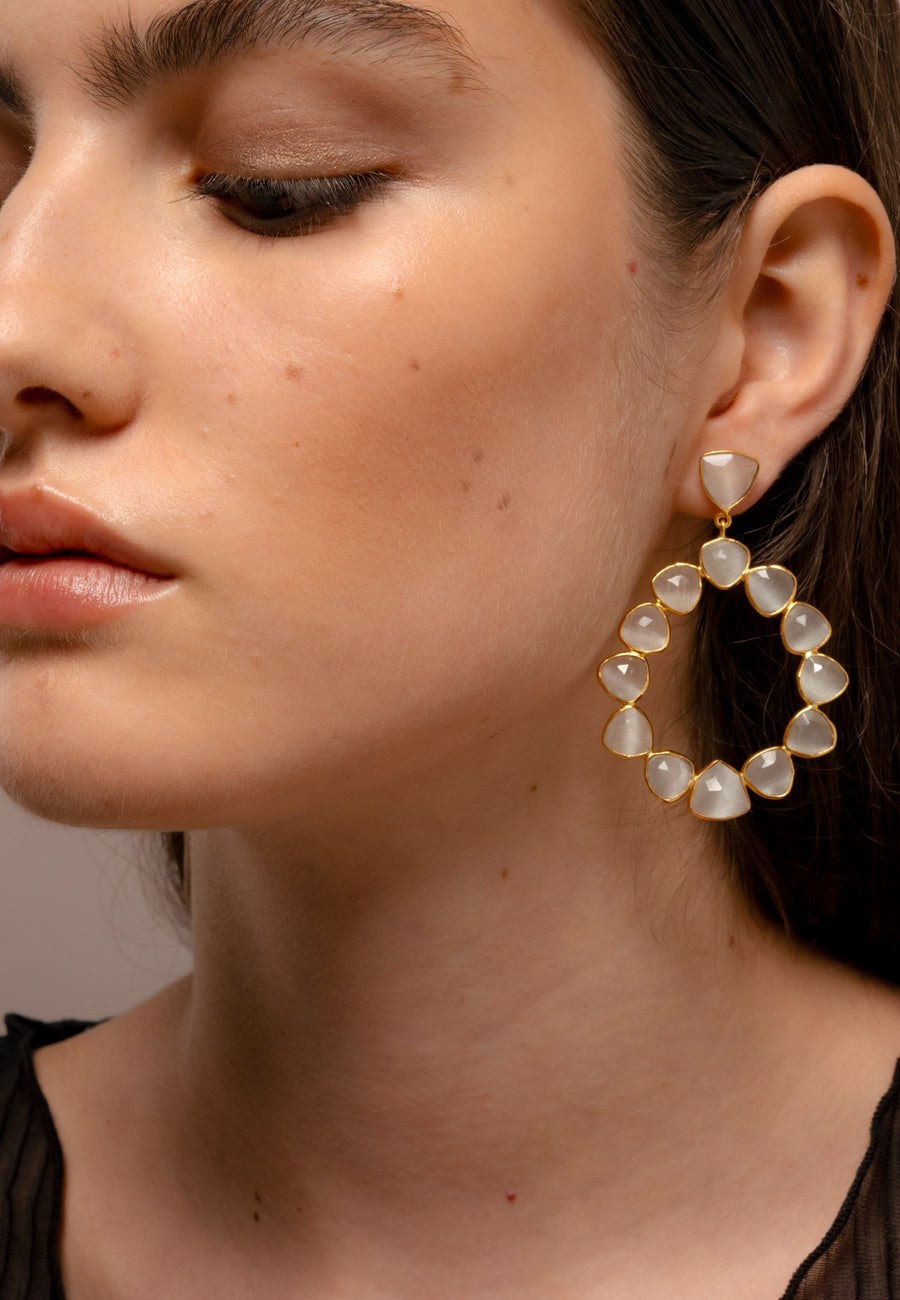 Palmira White Earrings