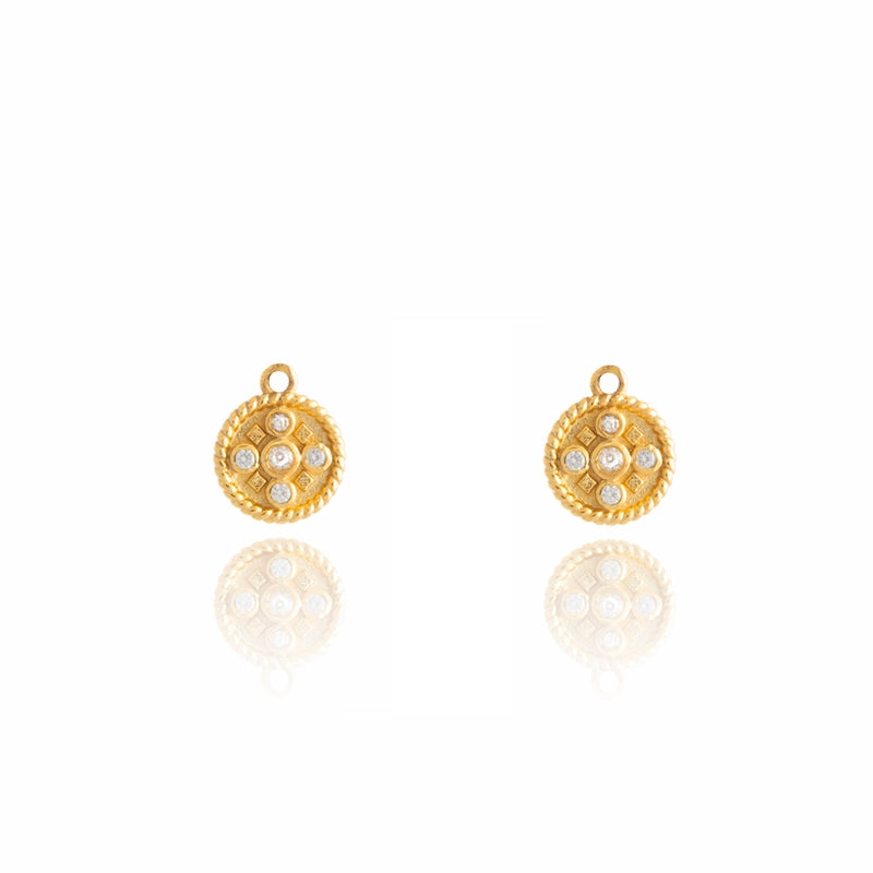 Drops Itzia dorado en forma de moneda de Lavani Jewels