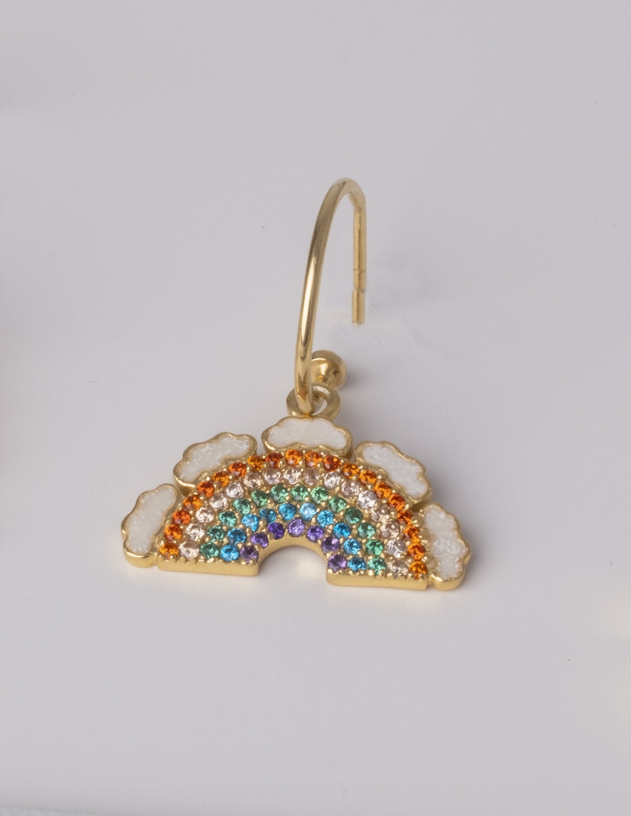 Aros Eclectic Small Drop con arcoiris de Lavani Jewels