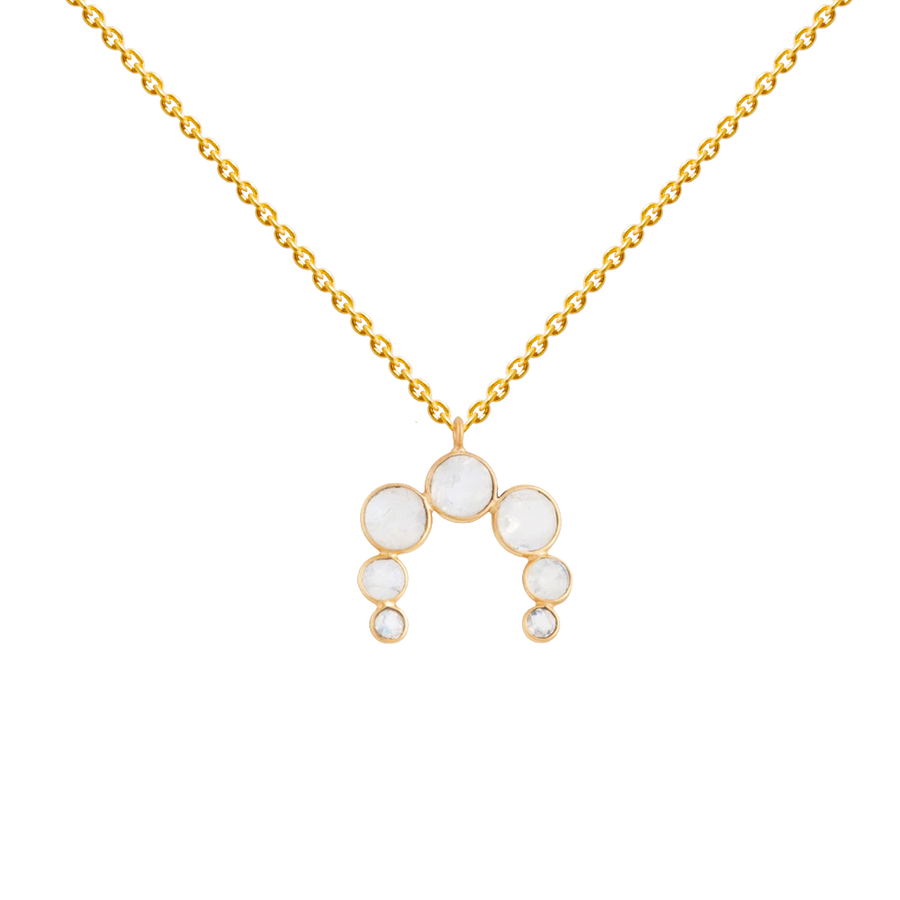 Collar de media Luna con piedras naturales. Lavani Jewels
