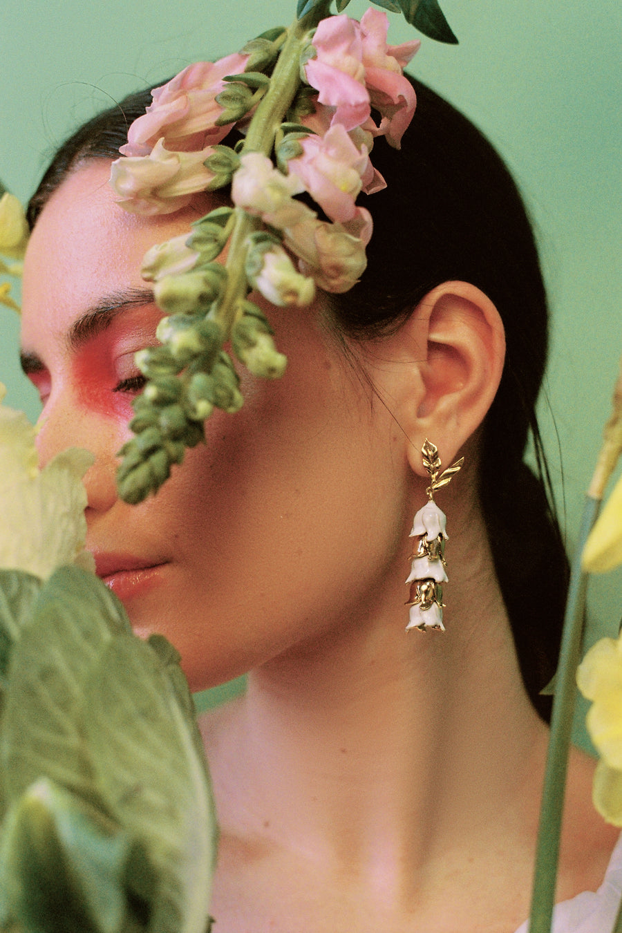 Boucles d'oreilles en Lirium blanc