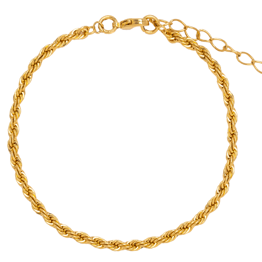 Pulsera Rope dorado con cadena marinera de Lavani Jewels