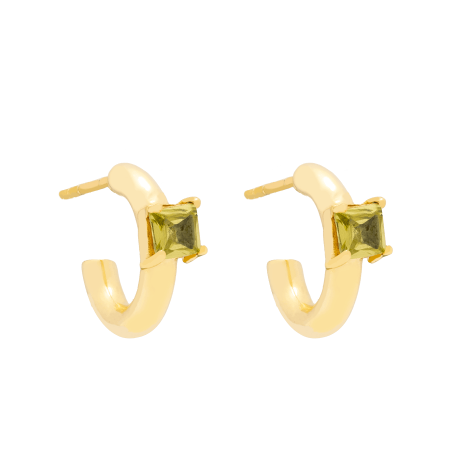 Aritos de oro Lia Verde